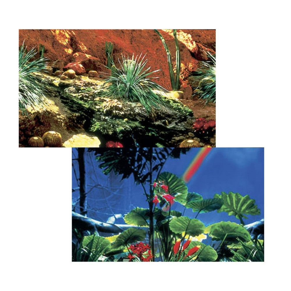 Penn-Plax Double Back Cactus Garden & Rainforest Background Roll 1 Each, 19.25 Inches X 50 Feet by Penn Plax