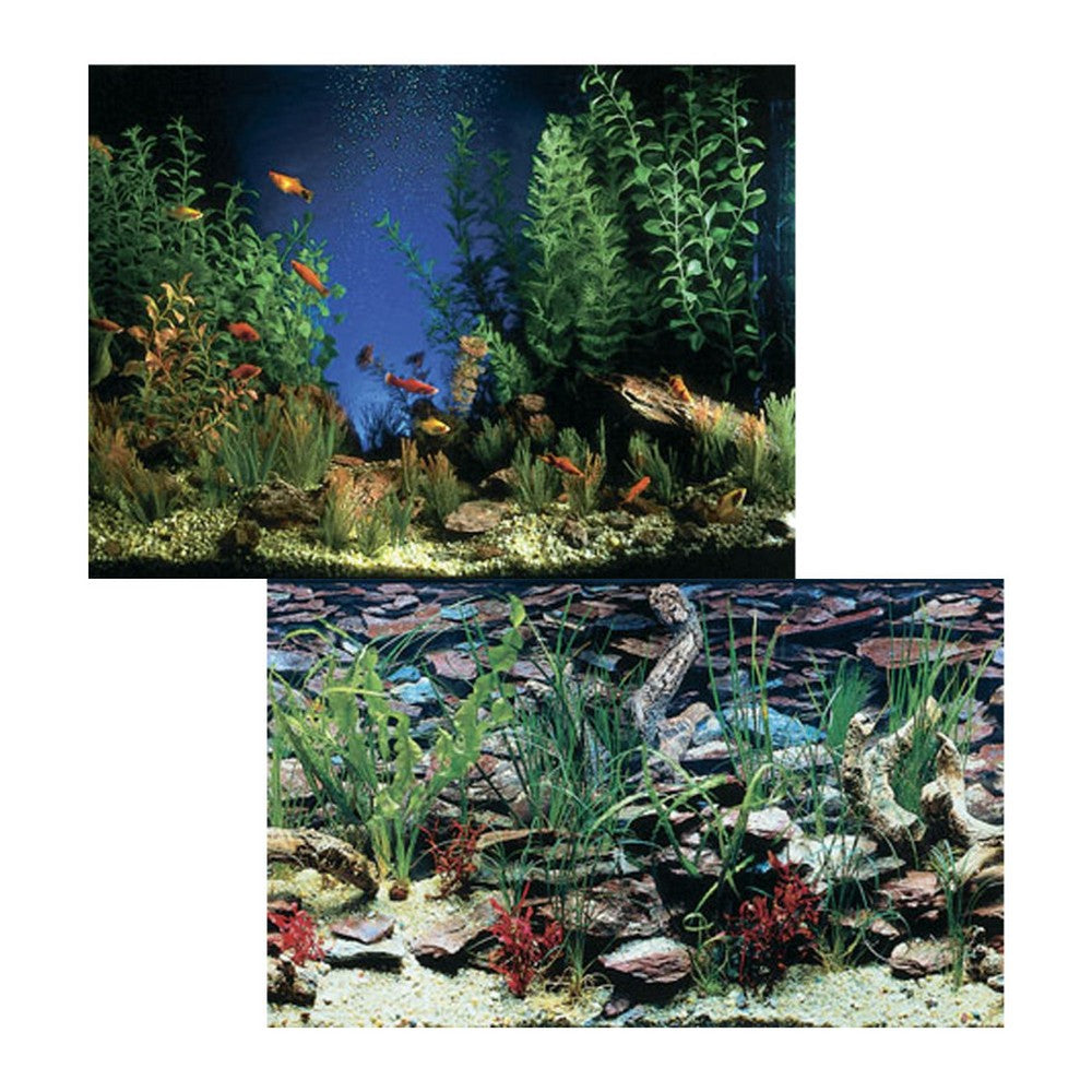 Penn-Plax Double Back Aquarama & Shalescape Background Roll,  19.25In X 50 Feet by Penn Plax