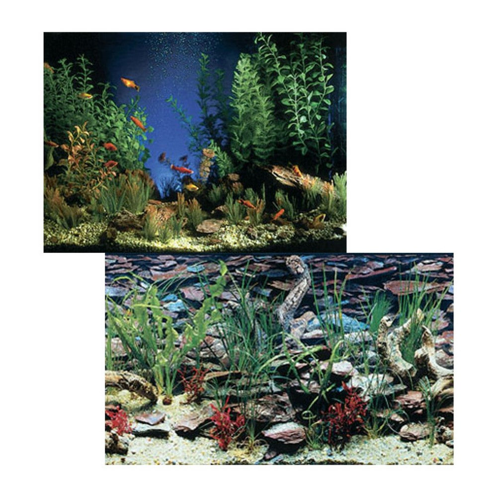Penn Plax, Penn-Plax Double Back Aquarama & Shalescape Background, Roll,  12In X 50 Feet