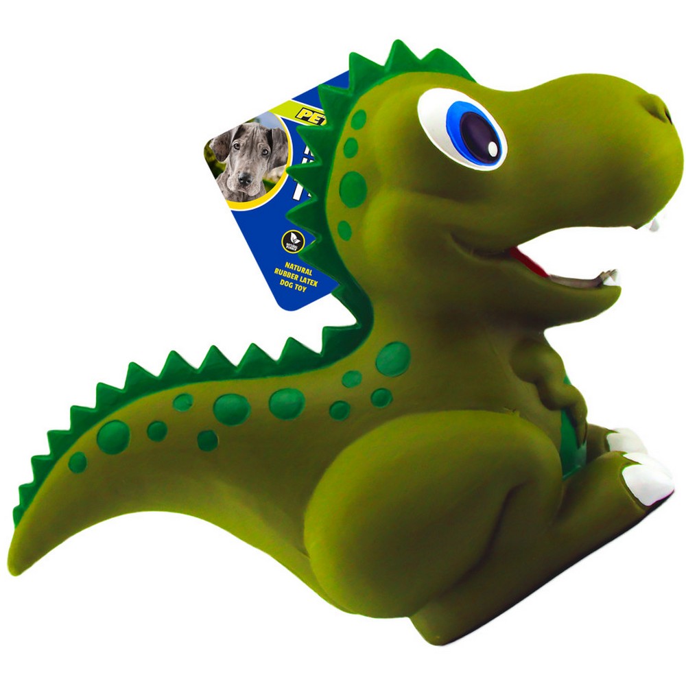 Petsport USA, Petsport USA NaturFlex Dinosaur Latex Dog Toy, T-Rex,  12 Inches, Jumbo