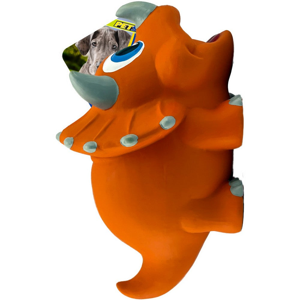 Petsport USA, Petsport USA NaturFlex Dinosaur Latex Dog Toy, Triceratops,  8 Inches, Large