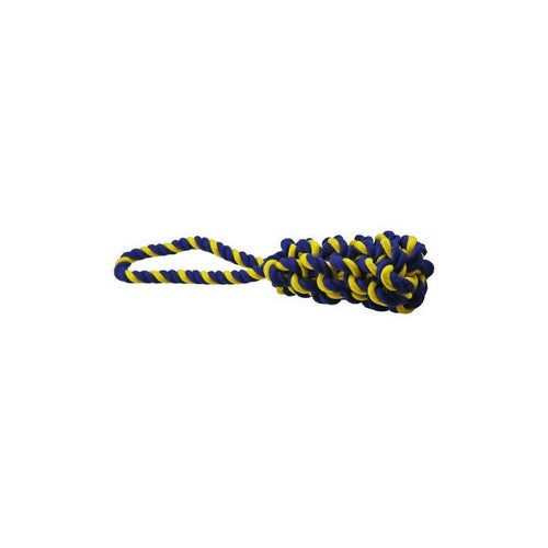 Petsport USA, Petsport USA Twisted Chew Bumper Dog Toy, 1 Each / 7 Inches, Mini / Blue, Yellow