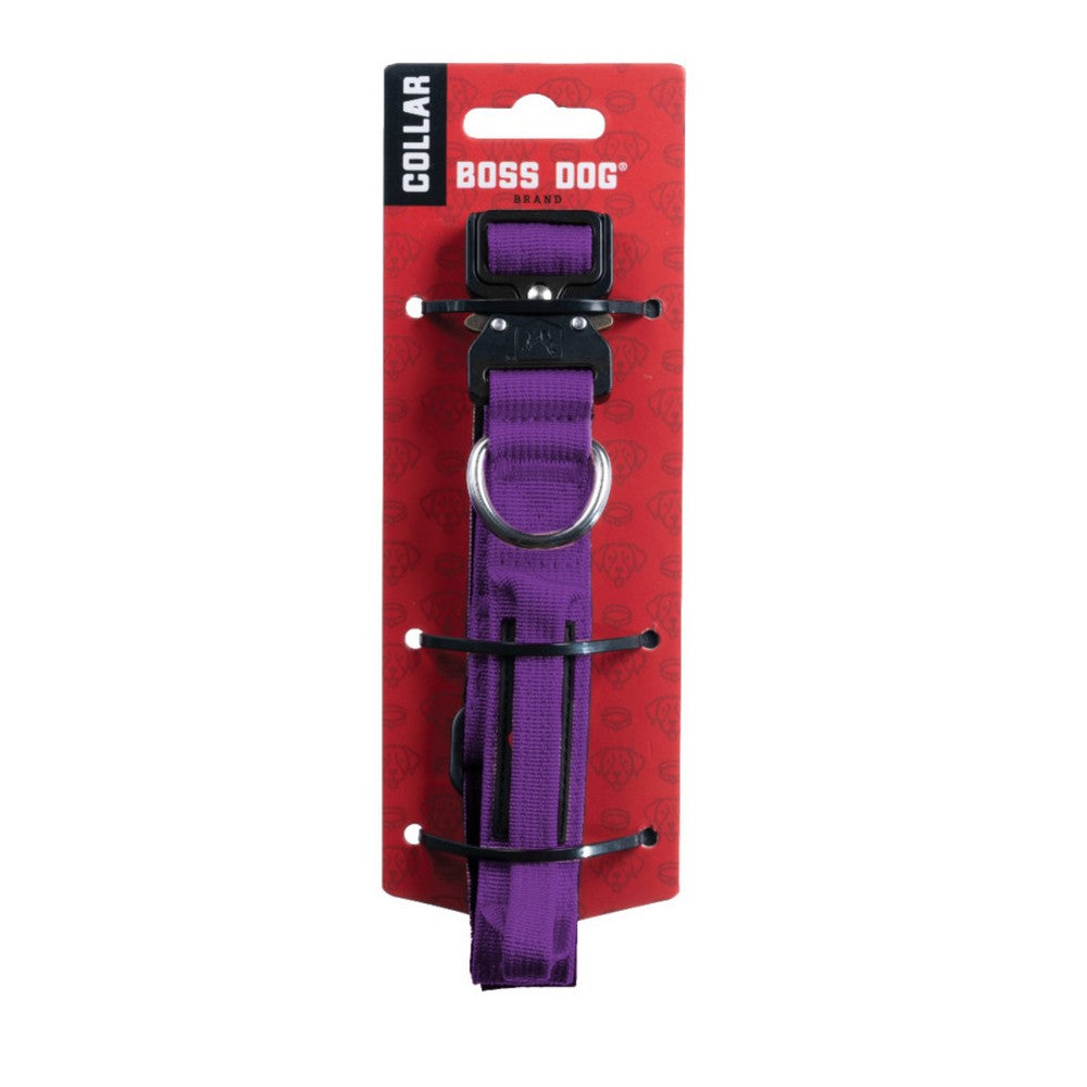 Boss Dog, Boss Dog Tactical Adjustable Dog Collar, Purple,  Small, 13-16Inches
