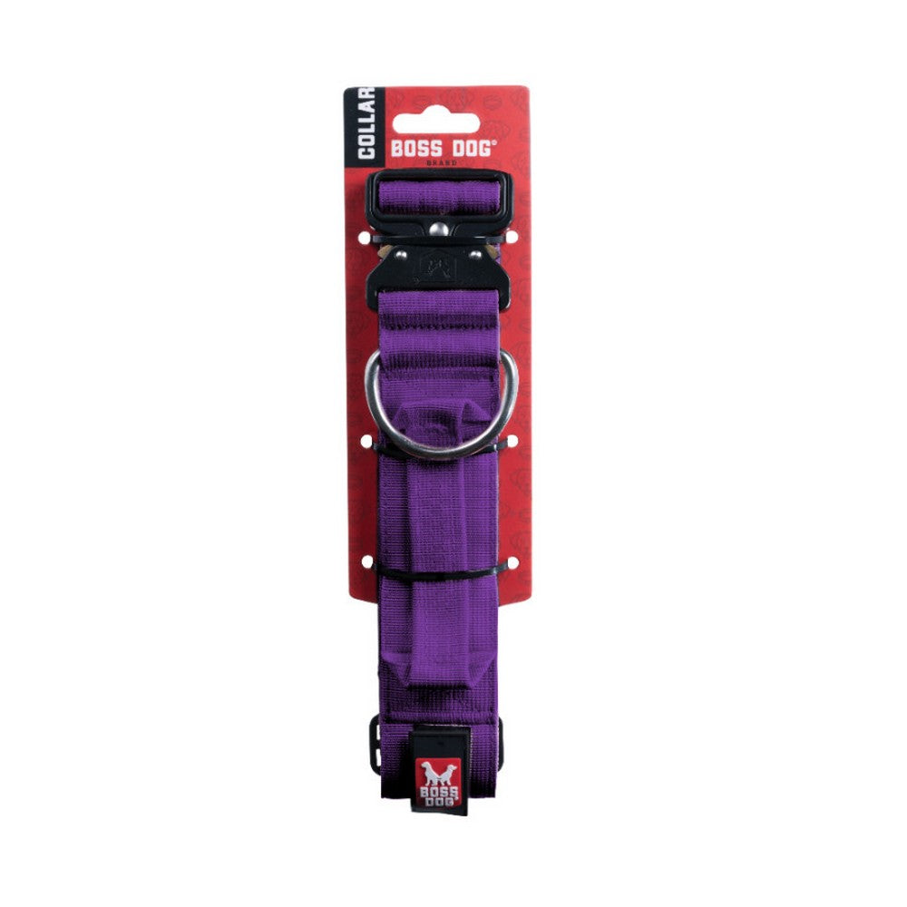 Boss Dog, Boss Dog Tactical Adjustable Dog Collar, Purple,  Medium, 15-18Inches