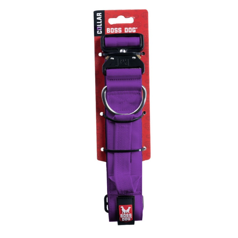 Boss Dog, Boss Dog Tactical Adjustable Dog Collar, Purple,  Large, 17-22Inches