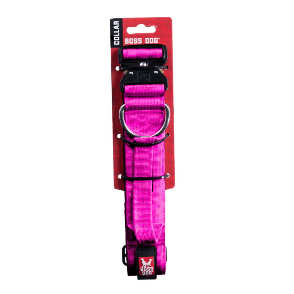 Boss Dog, Boss Dog Tactical Adjustable Dog Collar, Hot Pink,  Large