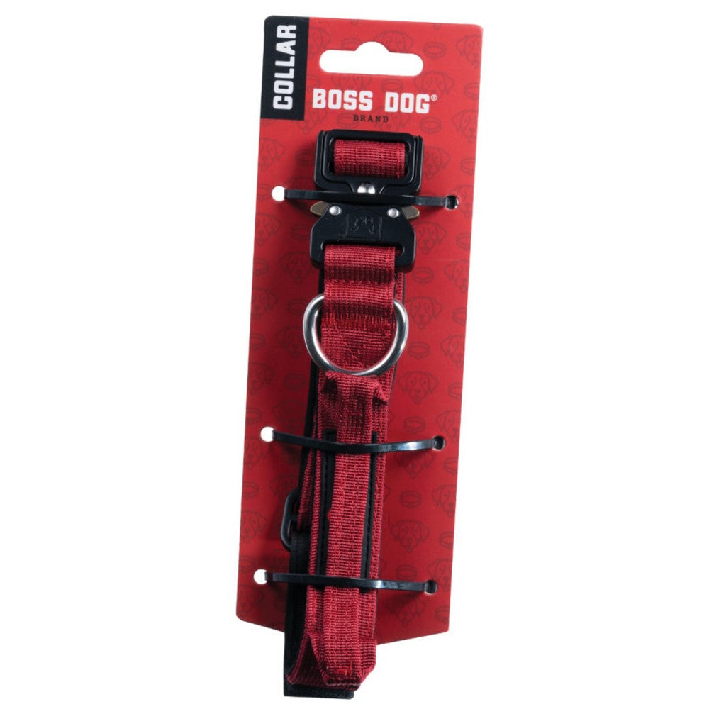 Boss Dog, Boss Dog Tactical Adjustable Dog Collar, Red,  Small, 13-16Inches