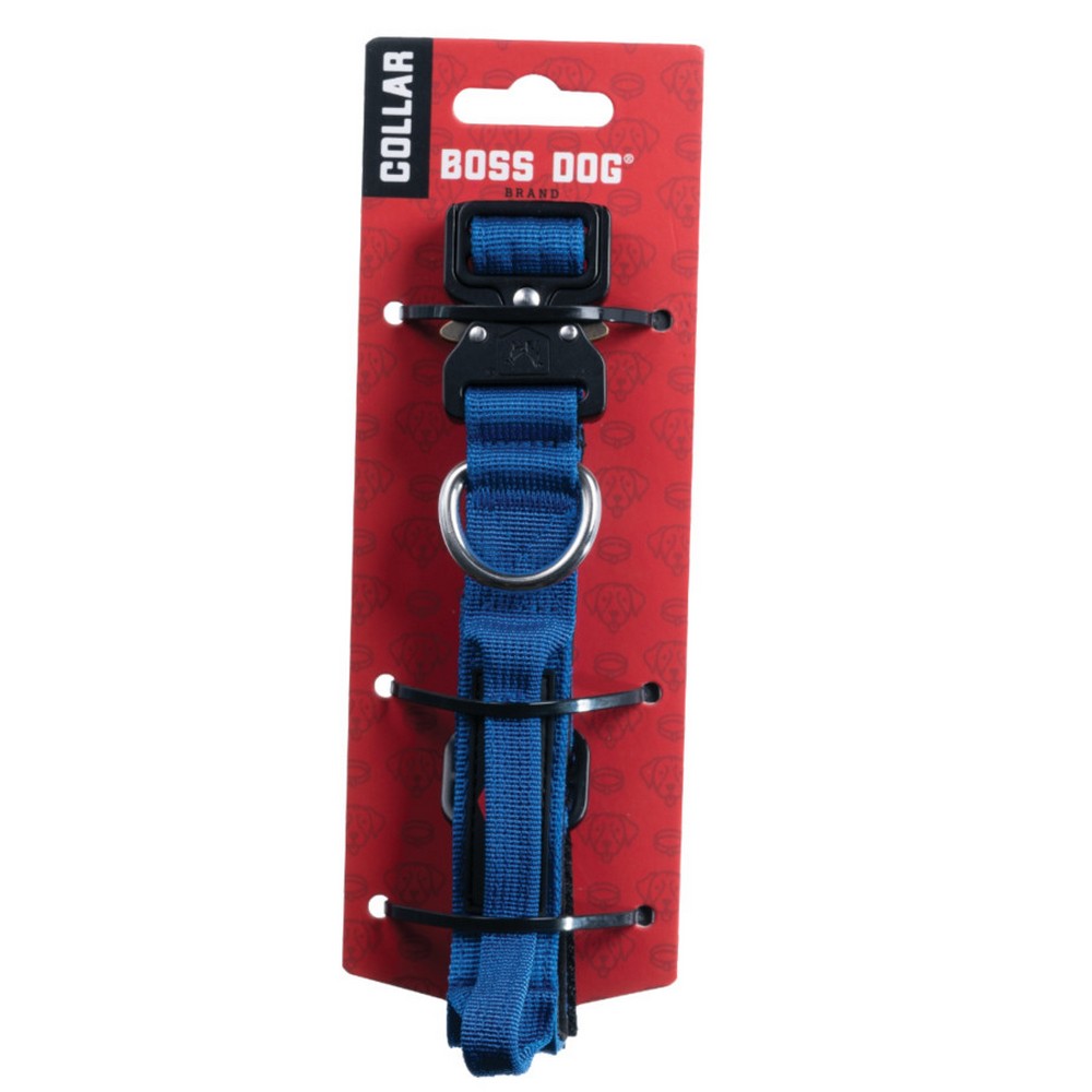 Boss Dog, Boss Dog Tactical Adjustable Dog Collar, Blue,  Small, 13-16Inches