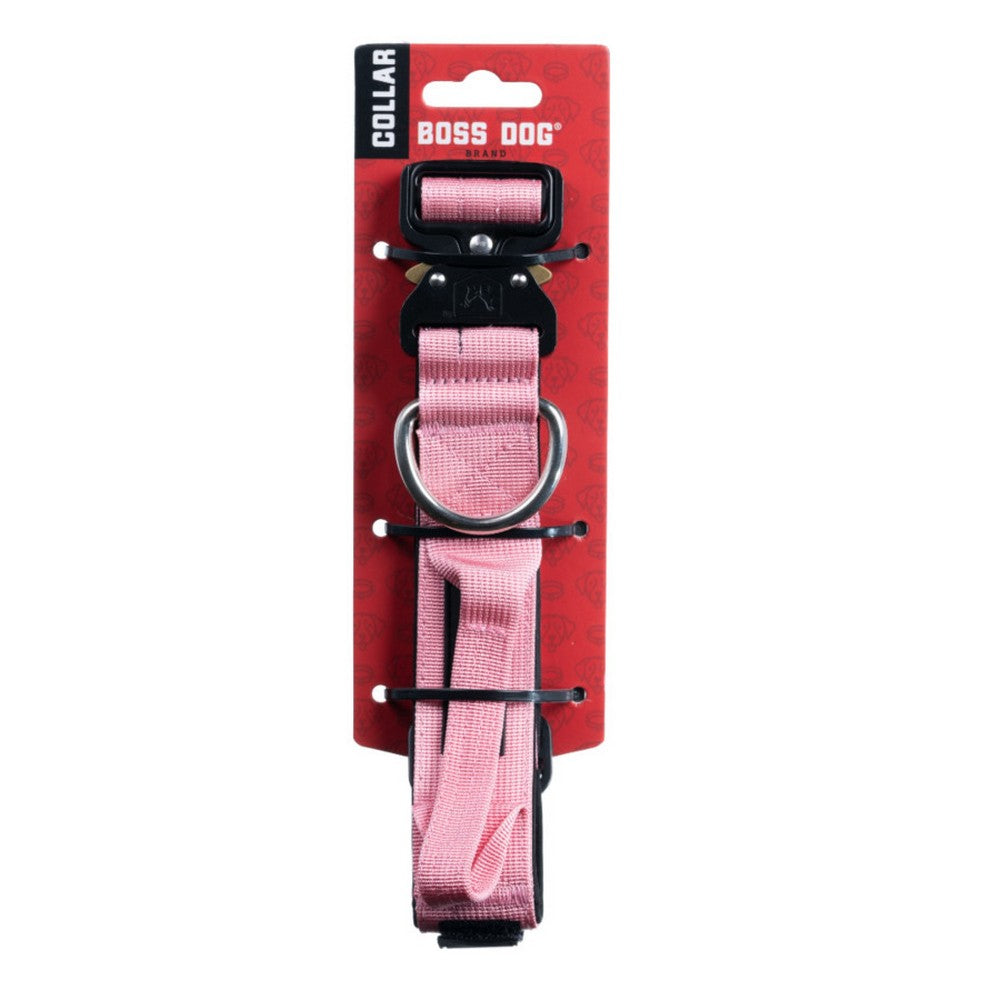 Boss Dog, Boss Dog Tactical Adjustable Dog Collar, Pink,  Medium, 15-18Inches