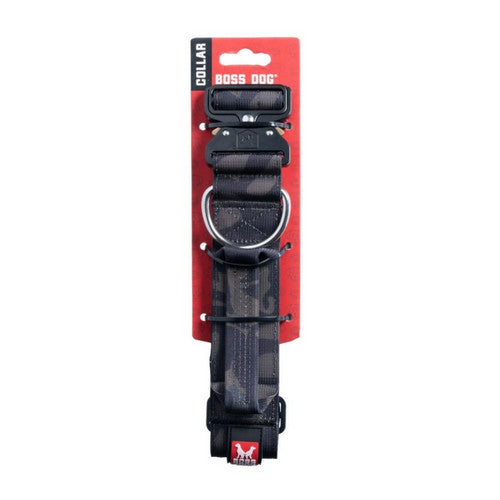 Boss Dog, Boss Dog Tactical Adjustable Dog Collar, Black Camo,  ExtraLarge, 20-28In