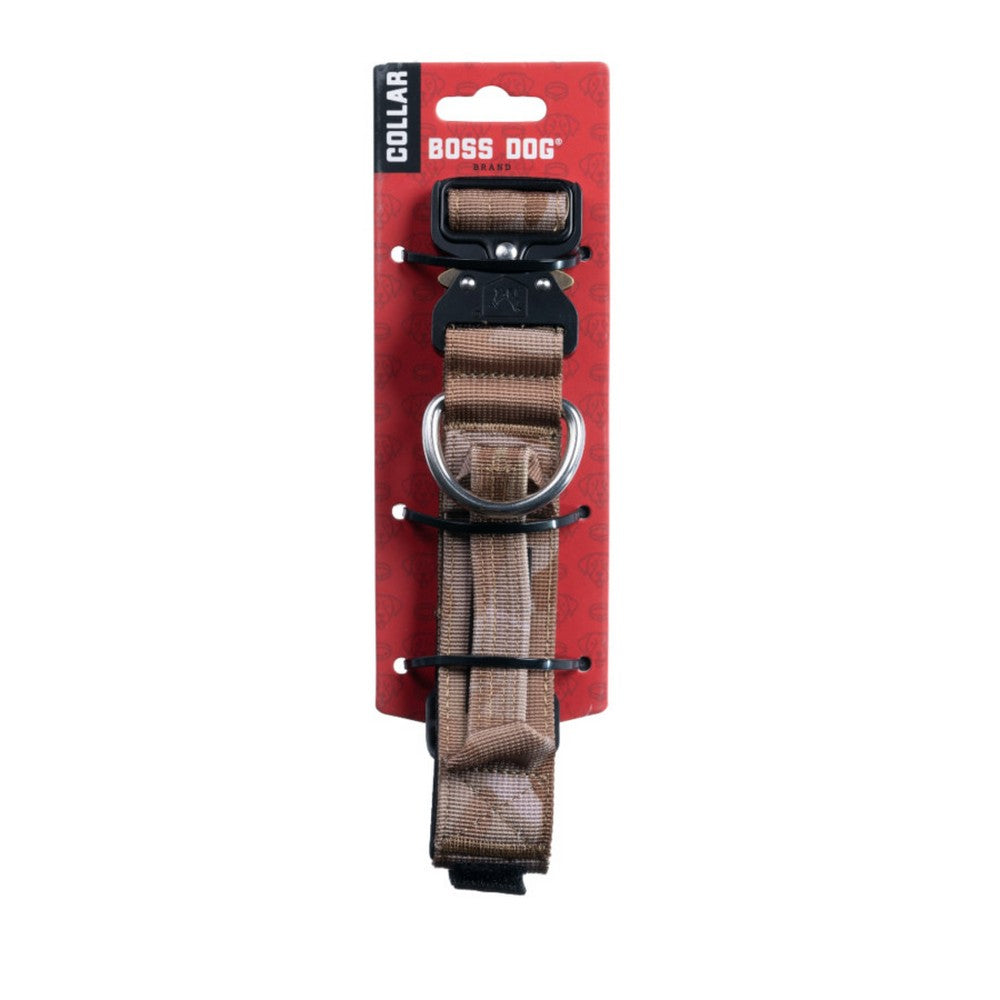 Boss Dog, Boss Dog Tactical Adjustable Dog Collar, Tan Camo,  Small, 13-16Inches