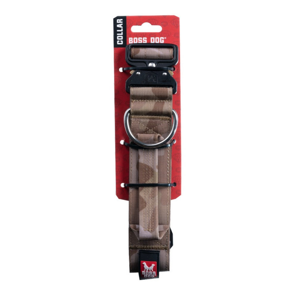 Boss Dog, Boss Dog Tactical Adjustable Dog Collar, Tan Camo,  ExtraLarge, 20-28In