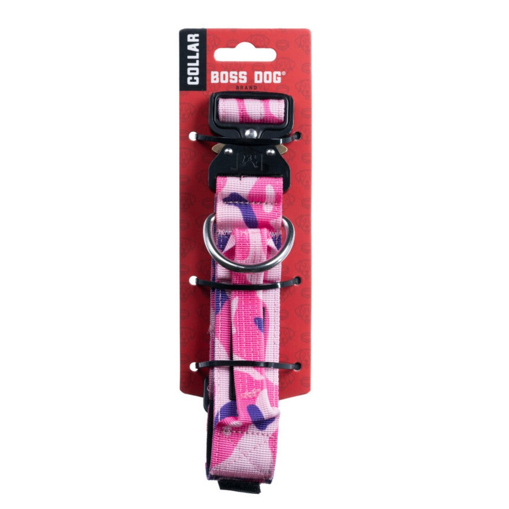 Boss Dog, Boss Dog Tactical Adjustable Dog Collar, Pink Camo,  Large, 17-22In