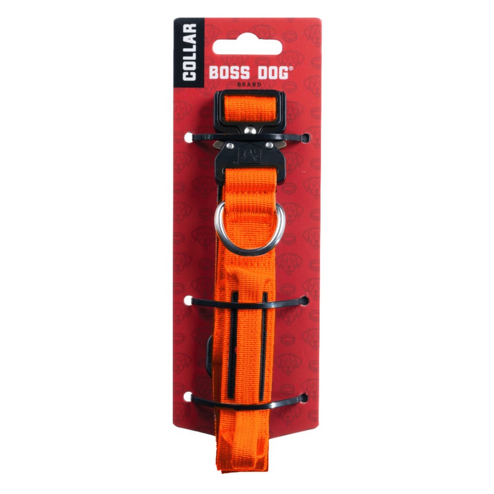 Boss Dog, Boss Dog Tactical Adjustable Dog Collar, Hunter Orange,  Small, 13-16Inches