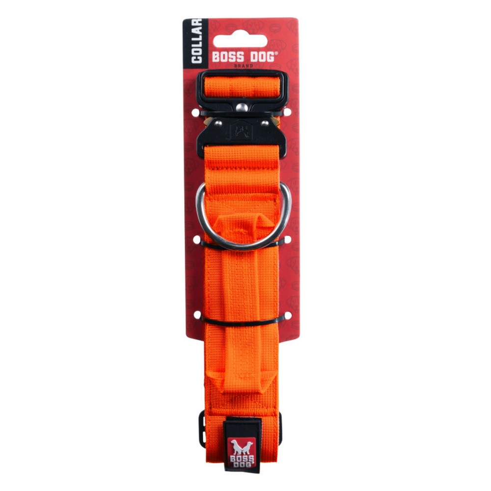 Boss Dog, Boss Dog Tactical Adjustable Dog Collar, Hunter Orange,  ExtraLarge, 20-28In