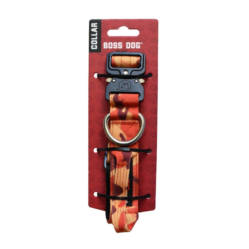 Boss Dog, Boss Dog Tactical Adjustable Dog Collar, Orange Camo,  Small, 13-16Inches