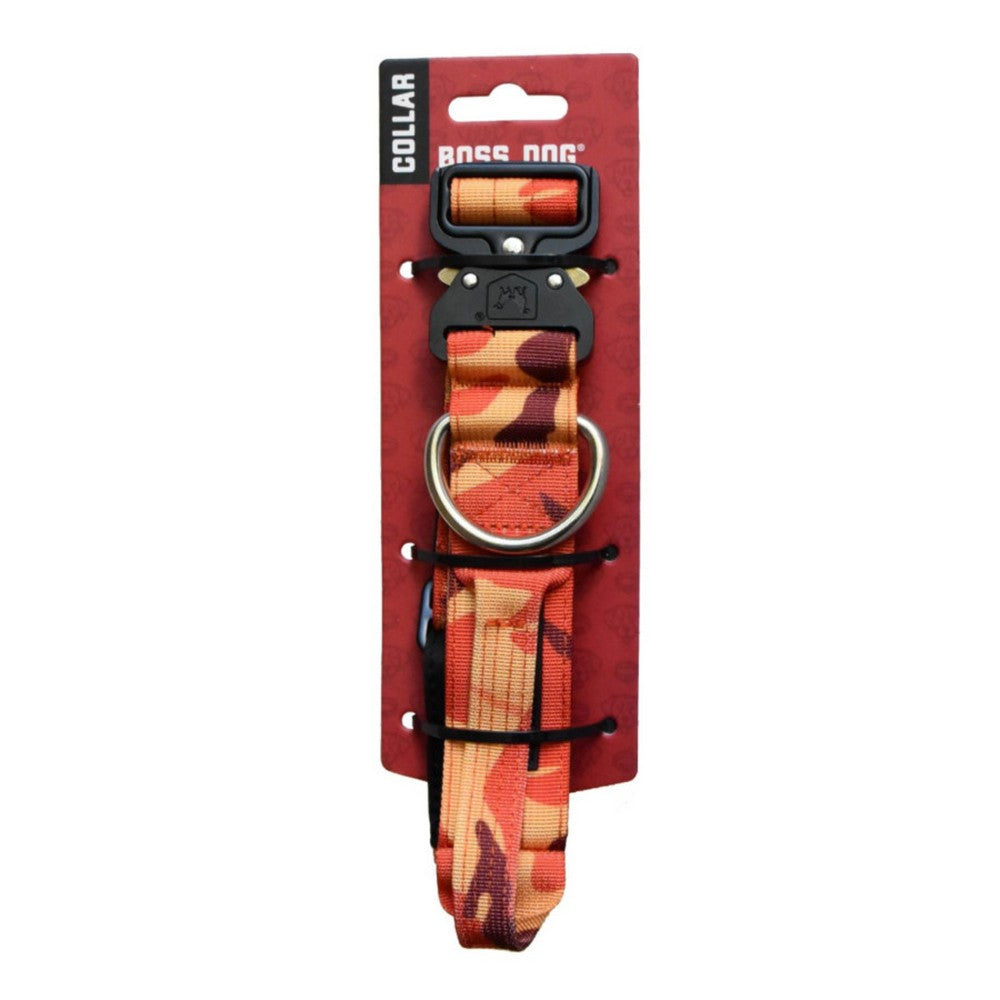 Boss Dog, Boss Dog Tactical Adjustable Dog Collar, Orange Camo,  ExtraLarge, 20-28In