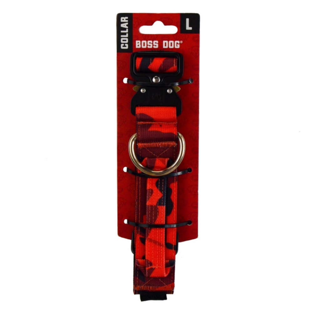 Boss Dog, Boss Dog Tactical Adjustable Dog Collar, Red Camo,  Large, 17-22In