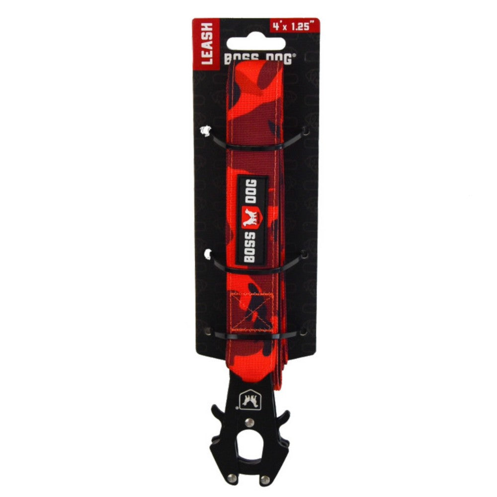 Boss Dog, Boss Dog Tactical Dog Leash, Red Camo,  4 Feet