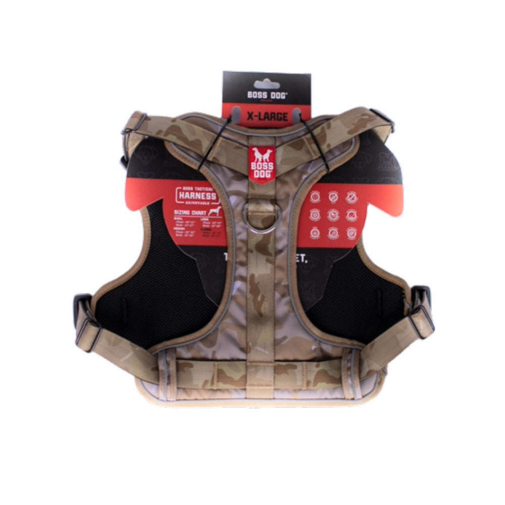 Boss Dog, Boss Dog Tactical Dog Harness, Tan Camo,  ExtraLarge