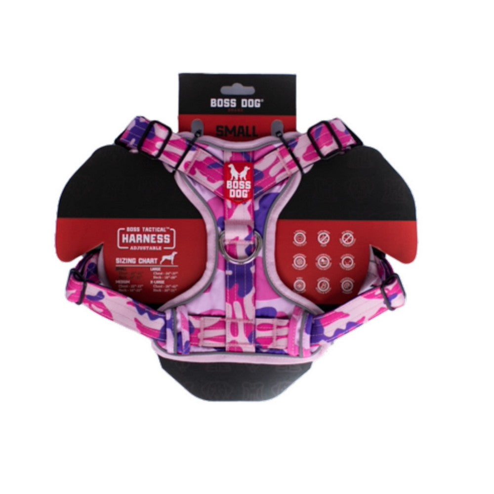 Boss Dog, Boss Dog Tactical Dog Harness, Pink Camo,  1 Each / Small