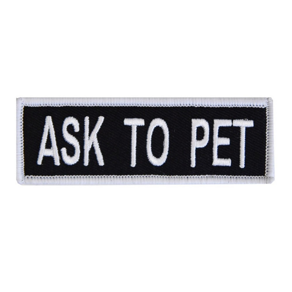 Boss Dog, Boss Dog Tactical Harness Patch, Ask to Pet,  1 Each / Small