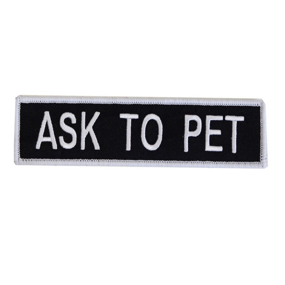 Boss Dog, Boss Dog Tactical Harness Patch, Ask to Pet,  Large