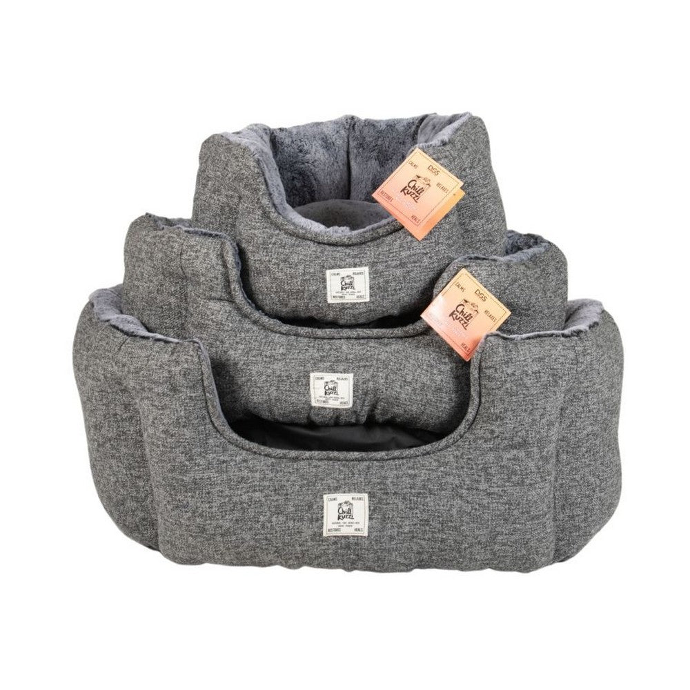 Dogs Gone Smart Chill Kuzzi F.I.R. Round Pet Bed Grey,  36In X 36In X 15 Inches by Dogs Gone Smart