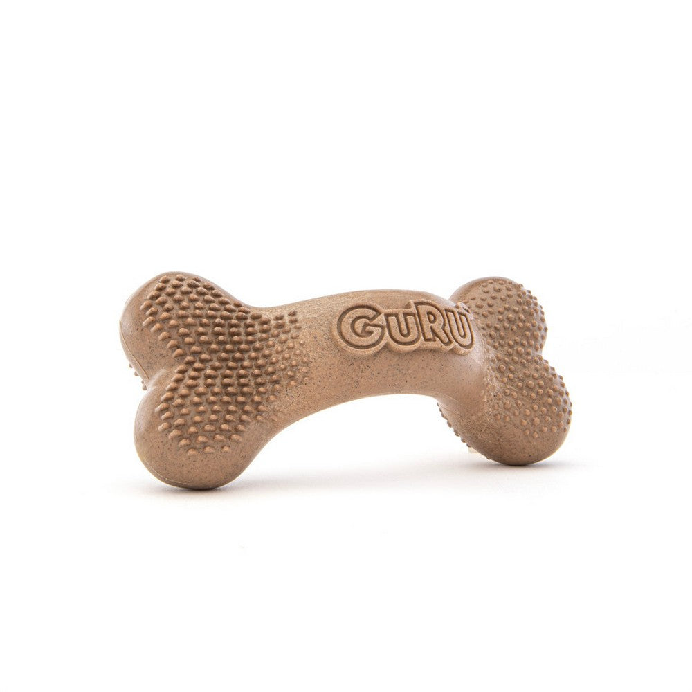Guru, GURU Bone Dog Toy, 1 Each / Medium, Bacon