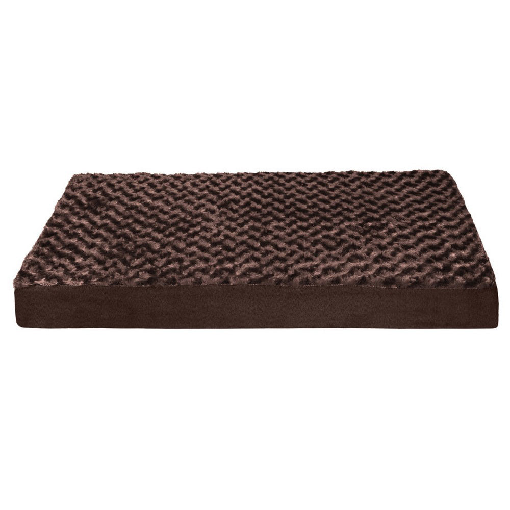 Fur Haven Pet Products, Fur Haven Pet Products Ultra Plush Deluxe Orthopedic Pet Cushion, Chocolate,  Medium