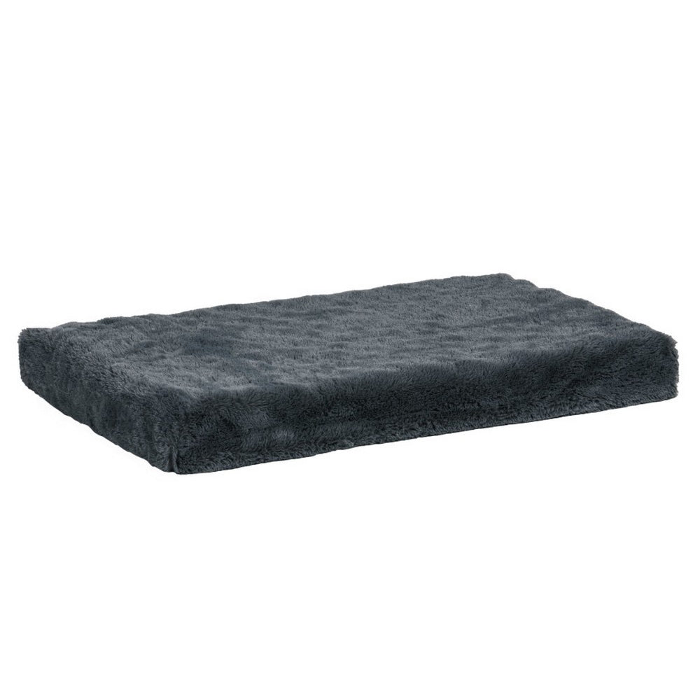 Fur Haven Pet Products Plush Faux Fur Crate 2 Ortho Pet Mat Gray,  ExtraSmall, 22In X 13Inches by Fur Haven Pet Products