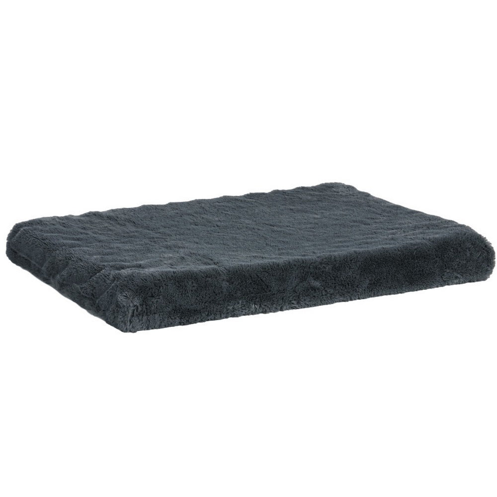 Fur Haven Pet Products Plush Faux Fur Crate 2 Ortho Pet Mat Gray,  Small, 24In X 17Inces by Fur Haven Pet Products