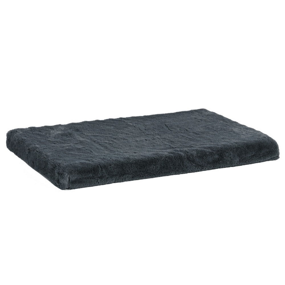 Fur Haven Pet Products Plush Faux Fur Crate 2 Ortho Pet Mat Gray,  Medium, 30In X 19Inches by Fur Haven Pet Products