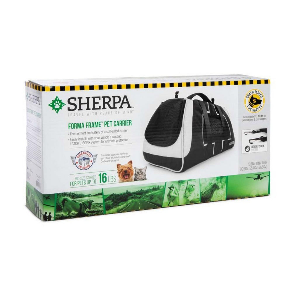 Sherpa's Pet Trading Company Forma Frame Airline Approved Pet Carrier 1 Each / Medium, Black by Sherpas Pet
