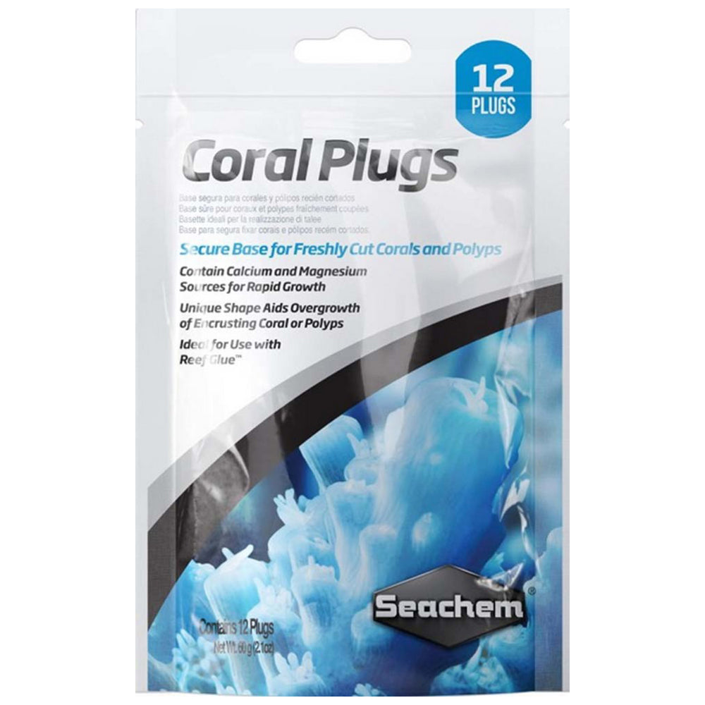 Seachem, Seachem Laboratories Coral Plugs Secure Base White, 1 Each / 12 Pack