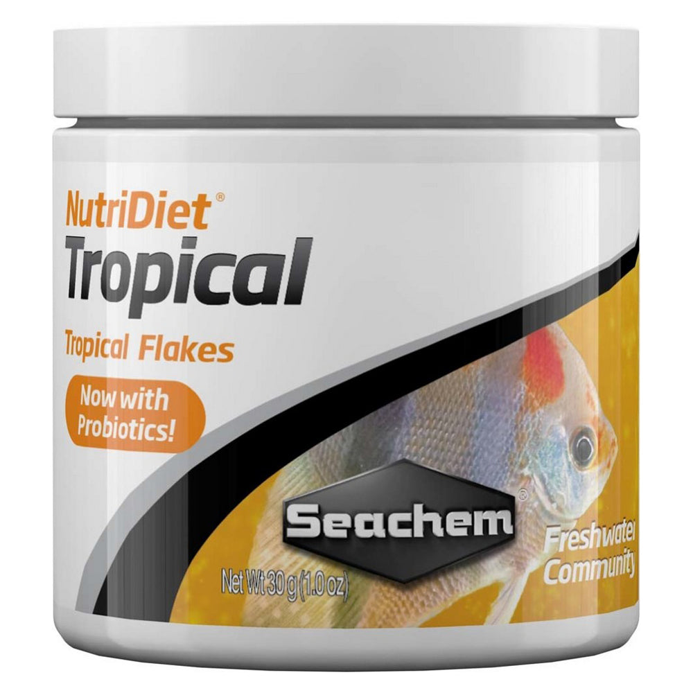 Seachem, Seachem Laboratories NutriDiet Tropical Flakes Fish Food, 1 Ounce