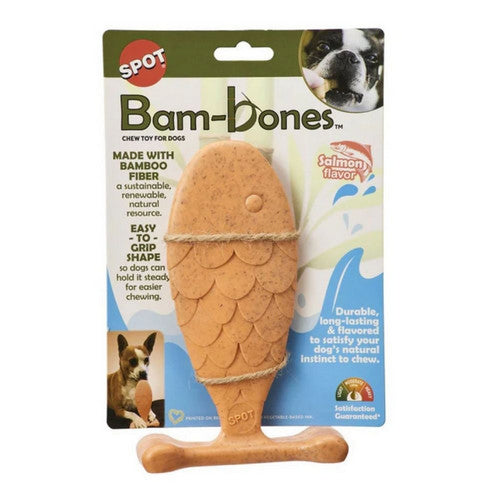 Bam-Bone, Bam-Bone Fish Salmon Dog Toy, Salmon,  5.5 Inches