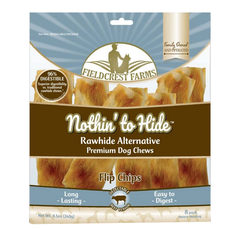 Fieldcrest Farms Nothin' To Hide Flip Chips Dog Treat 8.5 Ounces / Beef by Fieldcrest Farms