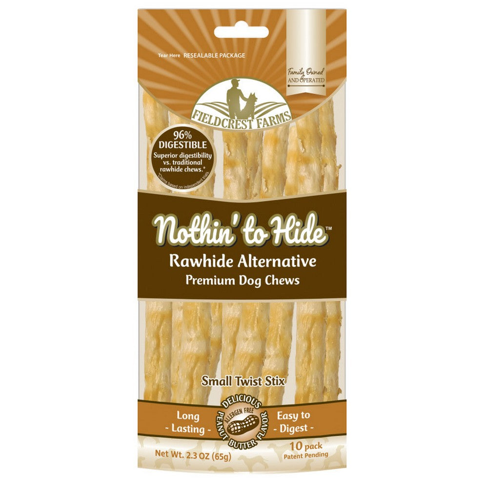 Fieldcrest Farms Nothin' to Hide Peanut Butter Twist Sticks Dog Treat 1 Each / Peanut Butter by Fieldcrest Farms