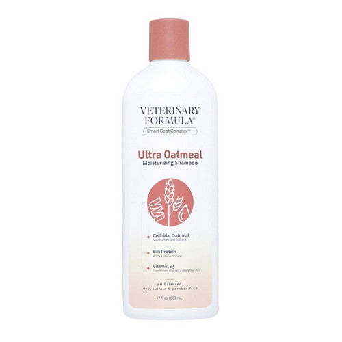 Synergy Labs, Synergy Labs Veterinary Formula Smart Coat Complex Ultra Oatmeal Moisturizing Shampoo, 17 Oz