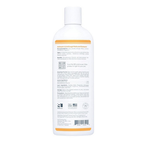 Synergy Labs, Synergy Labs Veterinary Formula Clinical Care Antiseptic & Antifungal Shampoo, 16 Oz