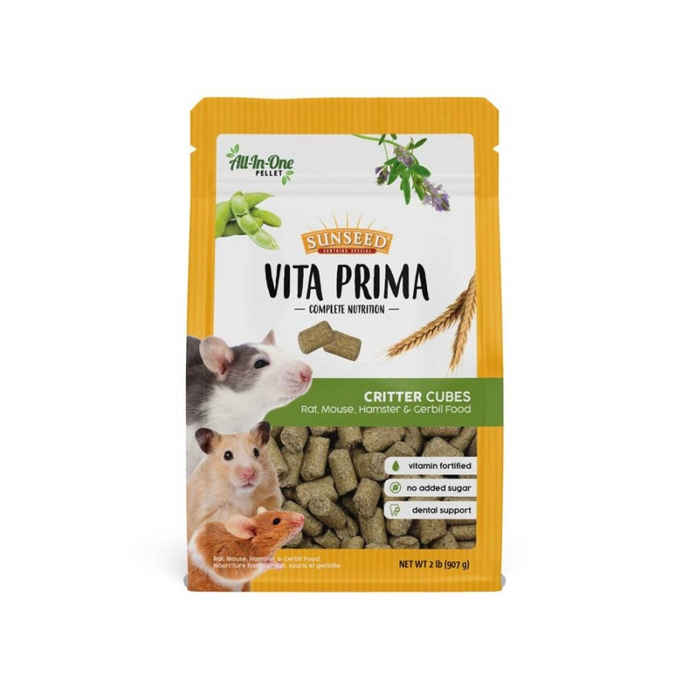 Sun Seed Co, Sun Seed Vita Prima Critter Cubes Dry Food, 2 Lbs