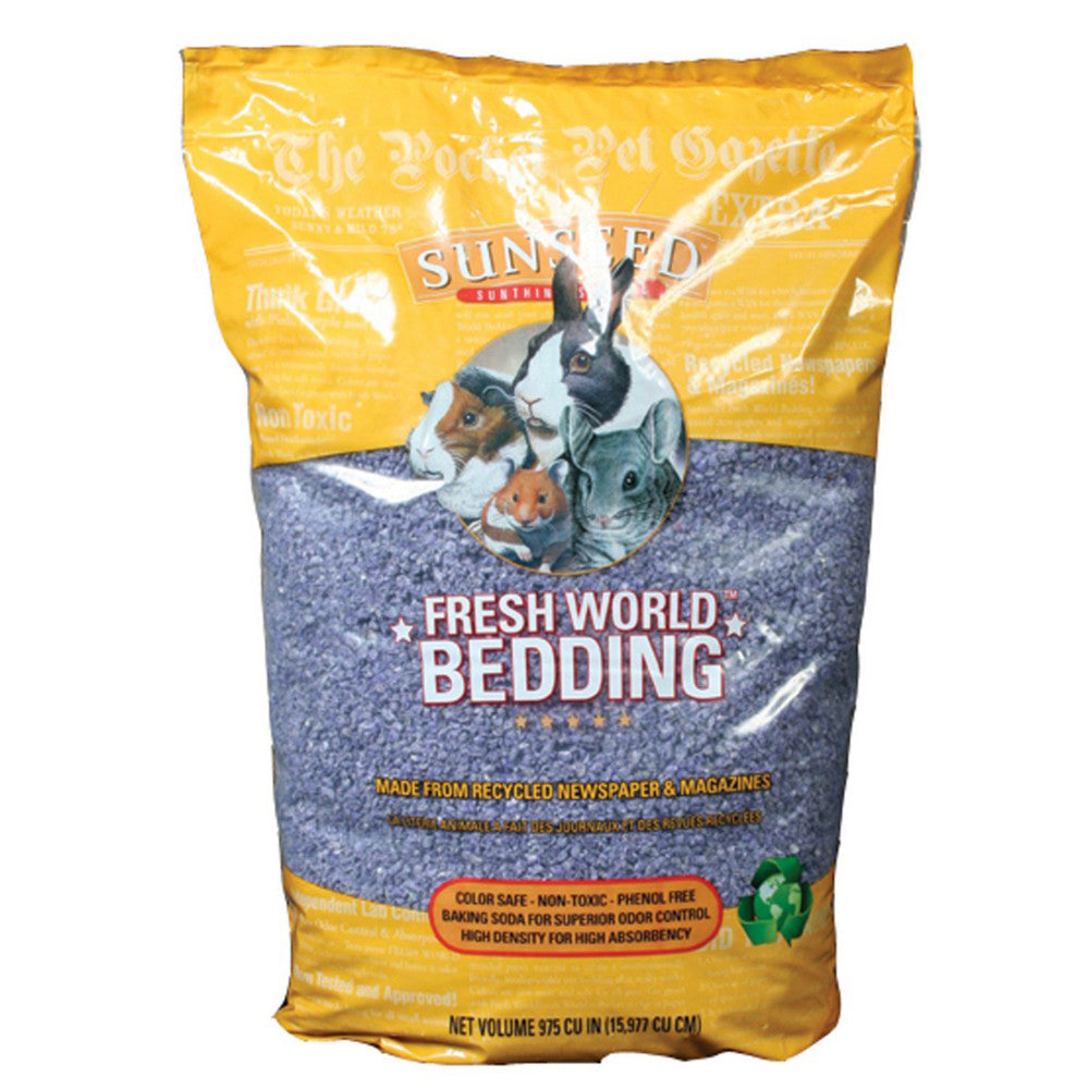 Sun Seed Fresh World Bedding for Small Animals Purple,  975 Cubic Inches by Sun Seed Co
