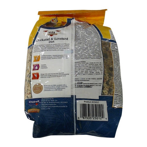 Sun Seed Co, Sun Seed Vita Cockatiel & Lovebird Diet Bird Treat, 2.5 Lbs