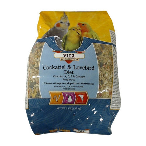 Sun Seed Co, Sun Seed Vita Cockatiel & Lovebird Diet Bird Treat, 2.5 Lbs