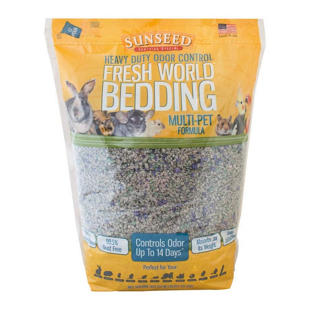 Sun Seed Fresh World Multi Pet Bedding Grey,  975 Cubic Inches by Sun Seed Co