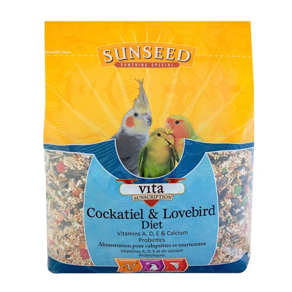 Sunseed, Sun Seed Vita Sunscription Cockatiel & Lovebird Diet Bird Food, 5 Lbs