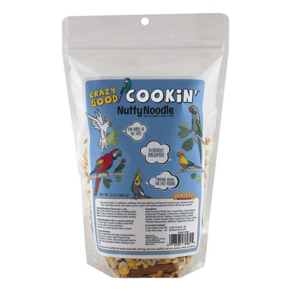 Sunseed, Sun Seed Crazy Good Cookin' Nutty Noodle Bird Treat, 12 Oz