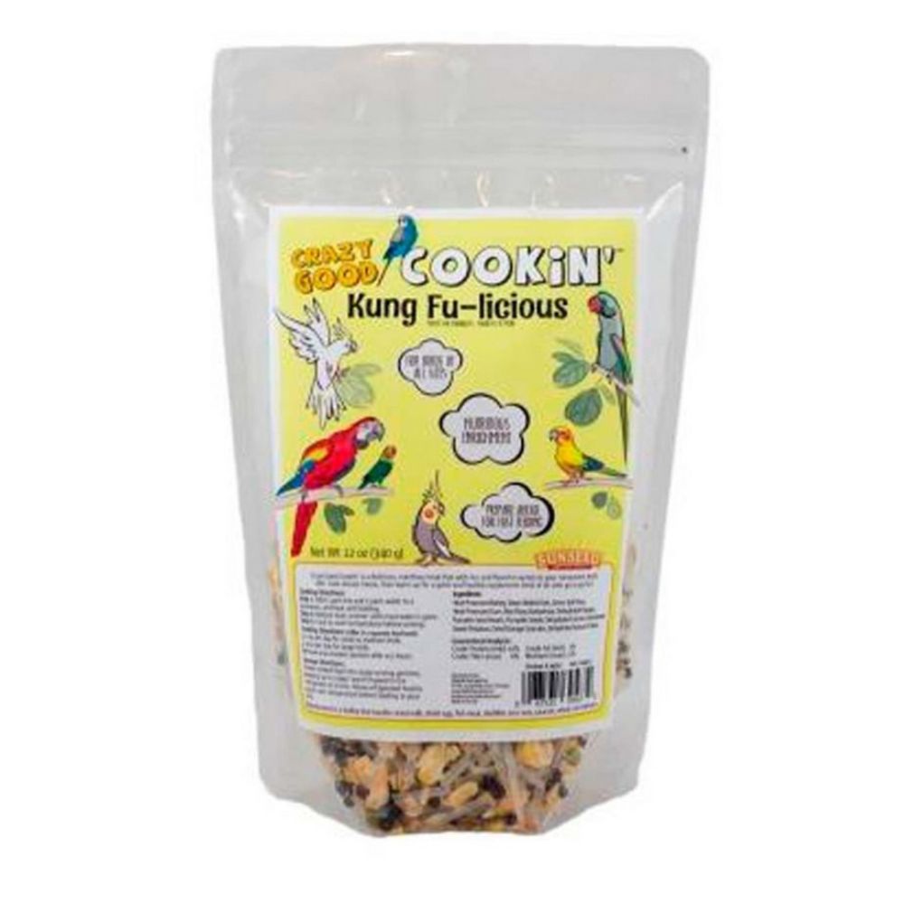Sunseed, Sun Seed Crazy Good Cookin' Kung Fu-licious Bird Treat, 12 Oz
