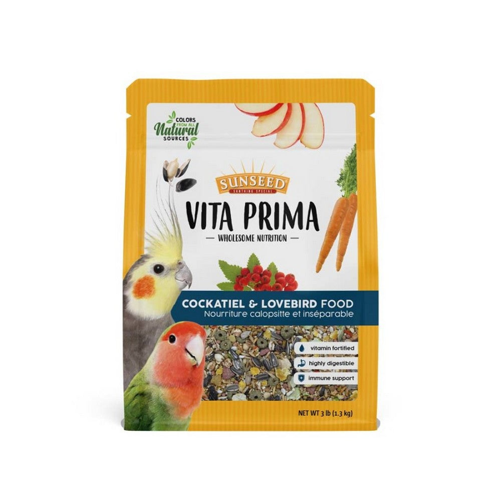 Sunseed, Sun Seed Vita Prima Cockatiel & Lovebird Bird Food, 3 Lbs